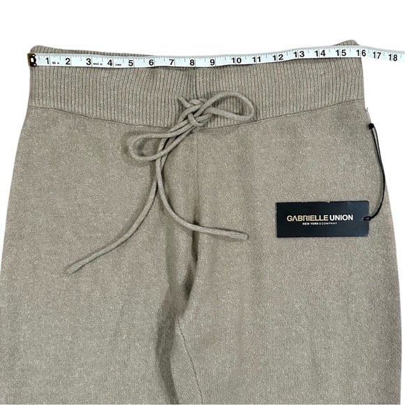 Gabrielle Union x NY&C High Rise Solid Lounge Jogger Tan Beige Size Large - Picture 5 of 7